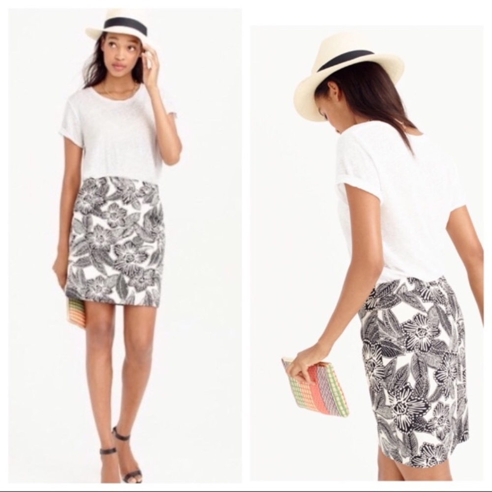 J. Crew Postage-stamp Mini Skirt Floral Print